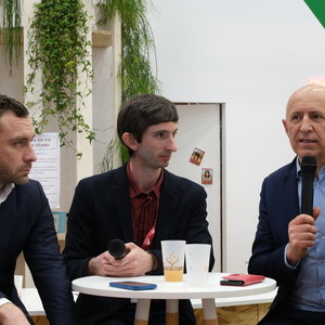 De gauche à droite : Julien Dive, Julien Rouger, et Dominique Potier.