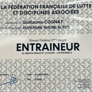 Le brevet fédéral deuxième degrés de Guillaume. Brevet fédéral deuxième degrés.