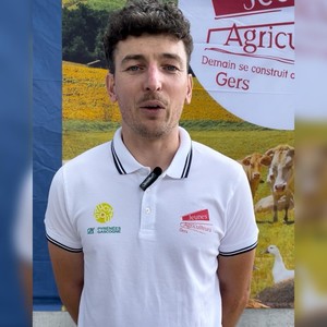 Guillaume Fauqué, président Jeunes Agriculteurs du Gers. Guillaume Fauqué, président Jeunes Agriculteurs du Gers.