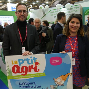 Jérémy Choquet, élu JA, responsable de la communication pour le Morbihan et la Bretagne, et Marie-Lou Carpier, animatrice à JA Morbihan