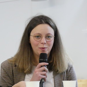 Manon Pisani, éleveuse de porcs et membre du Bureau national à Jeunes Agriculteurs, le jeudi 2 mars au salon de l'agriculture. Manon Pisani, éleveuse de porcs et membre du Bureau national à Jeunes Agriculteurs, le jeudi 2 mars au salon de l'agriculture.