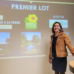 Marlène, gagnante du premier prix : un séjour bienvenue à la ferme Gagnante du premier prix : un séjour bienvenue à la ferme
