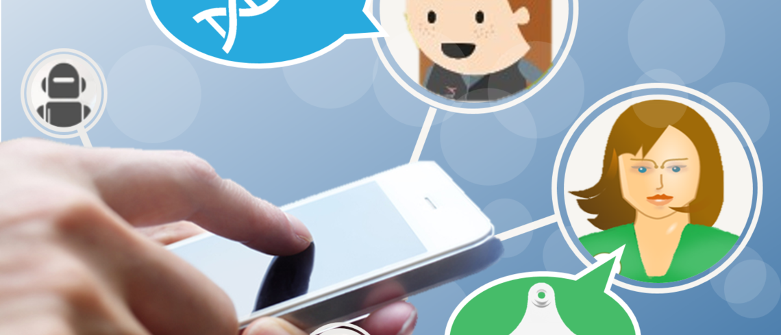 L'intelligence artificielle permet aux machines d'apprendre de leur expérience. Téléphone portable tenu dans une main.