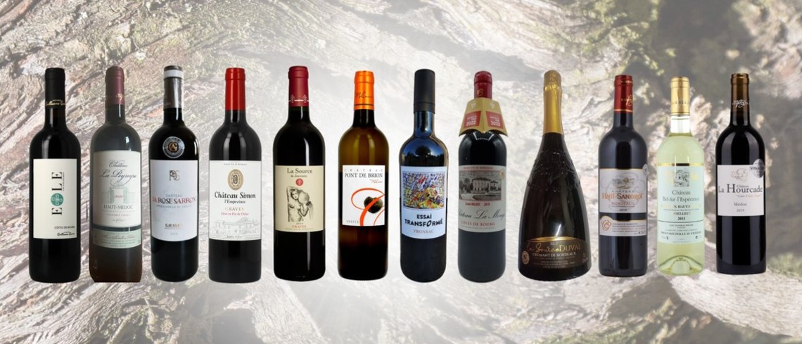 liste des vins girondins commandés par le réseau JA