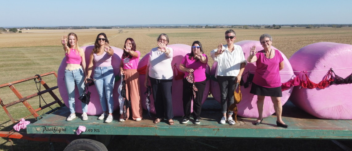 Les agricultrices JA31 se sont réunies avec la FDSEA31 en soutien à la ligue contre le cancer du sein