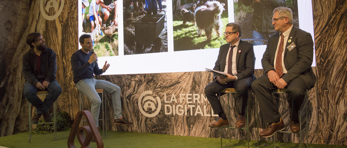 Les partenariats permettent de valoriser l'agritourisme. Jean-Baptiste Gallé, Aurélien Perol, Luc Waymel et Jean-Marie Lenfant sur scène lors du SIA 2020.