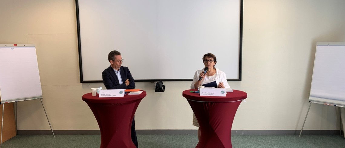 Christiane Lambert, présidente de la FNSEA et Jérôme Despey, secrétaire général de la FNSEA