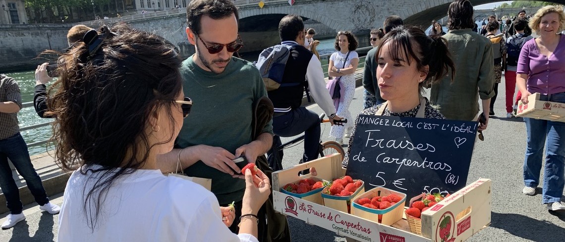 Les fraises de Carpentras ont débarqué sur les quais de Seine ! Les fraises de Carpentras ont débarqué sur les quais de Seine !
