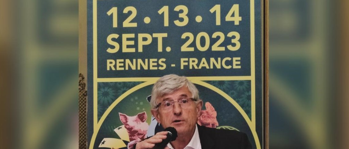 Marcel Denieul, président du Space lors de la conférence de presse, mardi 16 mai. Un Space 2023 à l’offensive pour dynamiser l’élevage