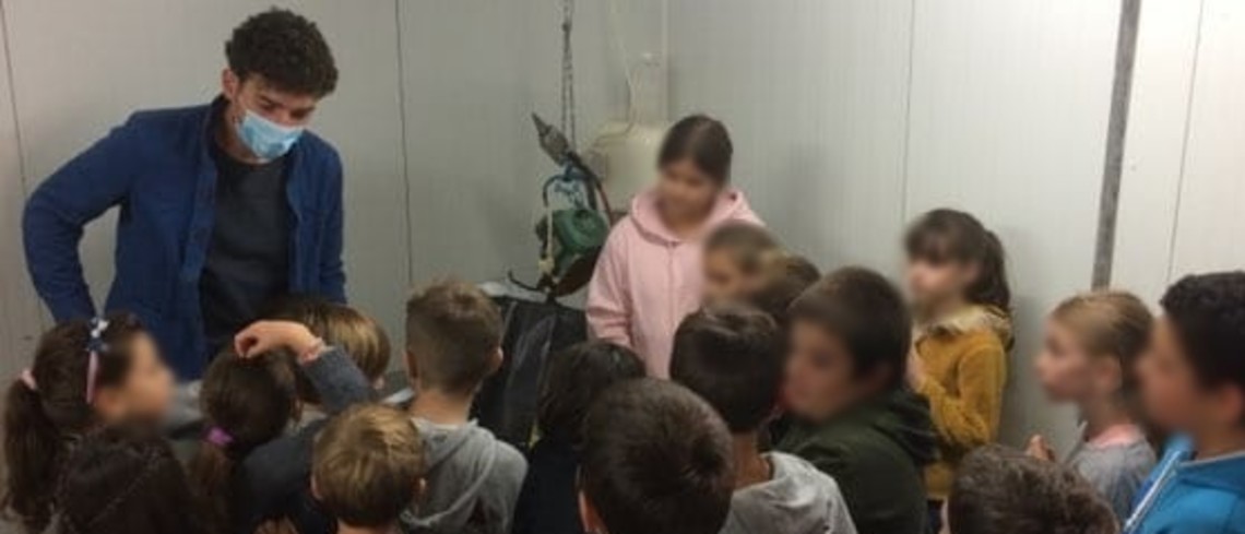 Les élèves de Biran en visite à la ferme de Guillaume Fauque. Les élèves de Biran en visite à la ferme de Guillaume Fauque.
