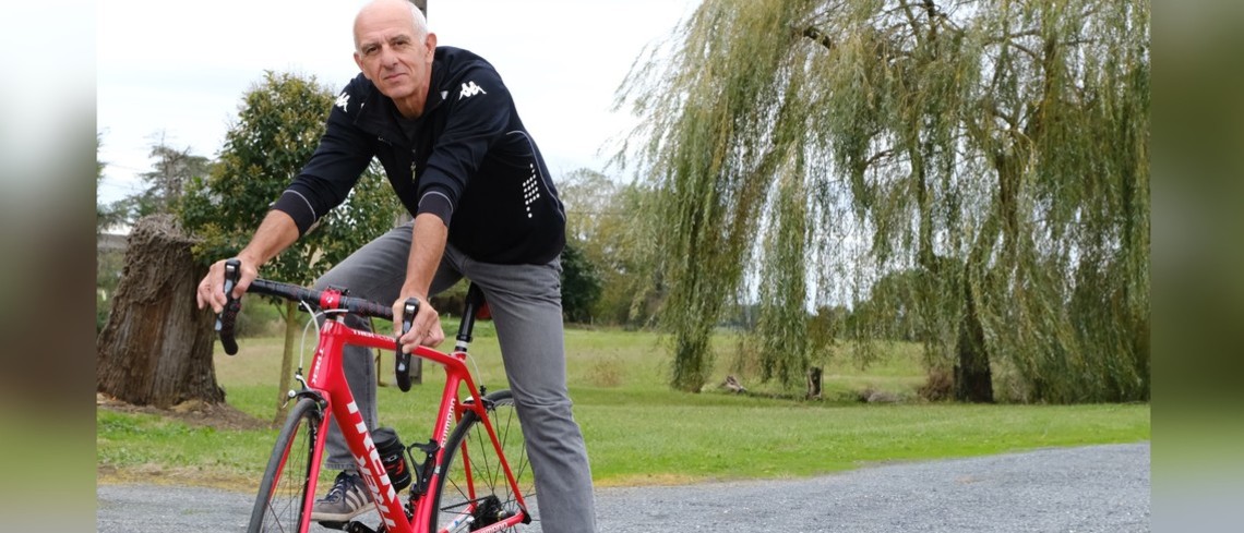 En 2023, Denis Pelizzari fait toujours du vélo, pour la passion, sur les pistes du Gers Denis Pelizzari sur les pistes du Gers