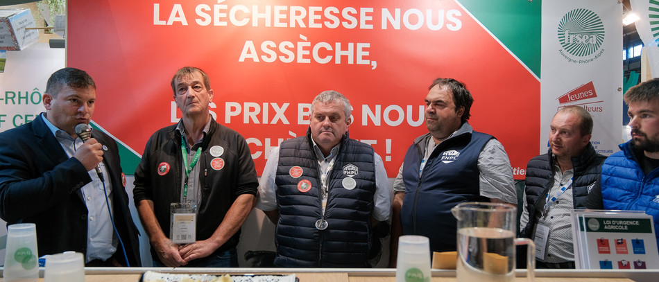 La FNPL, la FRSEA et les JA d’Auvergne Rhône Alpes ont conviés la presse à une conférence de presse sur la nécessité d’avoir un prix juste et rémunérateur pour nos éleveurs.