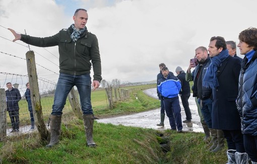 Déplacement de la ministre Annie Genevard, avec Mathieu Lefèvre, ministre délégué chargé de la transition écologique en Haute-Marne le lundi 16 février. CR: Masa.