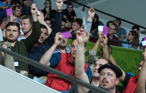 Les congressistes, à l'occasion de la 58e édition du Congrès Jeunes Agriculteurs à Auch.  