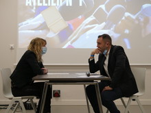 Atelier Mediatraining. Ici, interview façon "Jean-Jacques Bourdin"