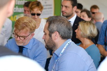 Arnaud Gaillot, président du syndicat Jeunes Agriculteurs a reçu le ministre de l'Agriculture, Marc Fesneau. 