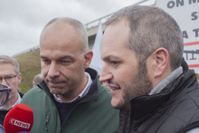 Arnaud Rousseau (gauche) et Arnaud Gaillot (droite) sont venus rencontrer les participants. 