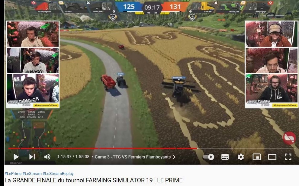 Grande Finale du Tournoi Farming Simulator. Grande Finale du Tournoi Farming Simulator.