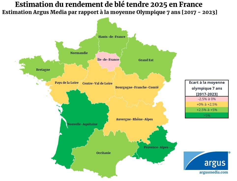 Carte Rendement France Régions. Carte Rendement France Régions.