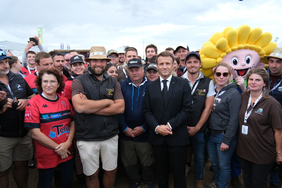 Emmanuel Macron à Terres de Jim 2022. Emmanuel Macron à Terres de Jim 2022.