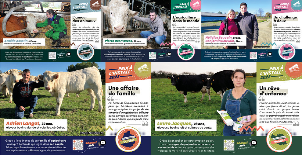 Les affiches créées pour les ambassadeurs ligériens de 2023 Les affiches créées pour les ambassadeurs ligériens de 2023