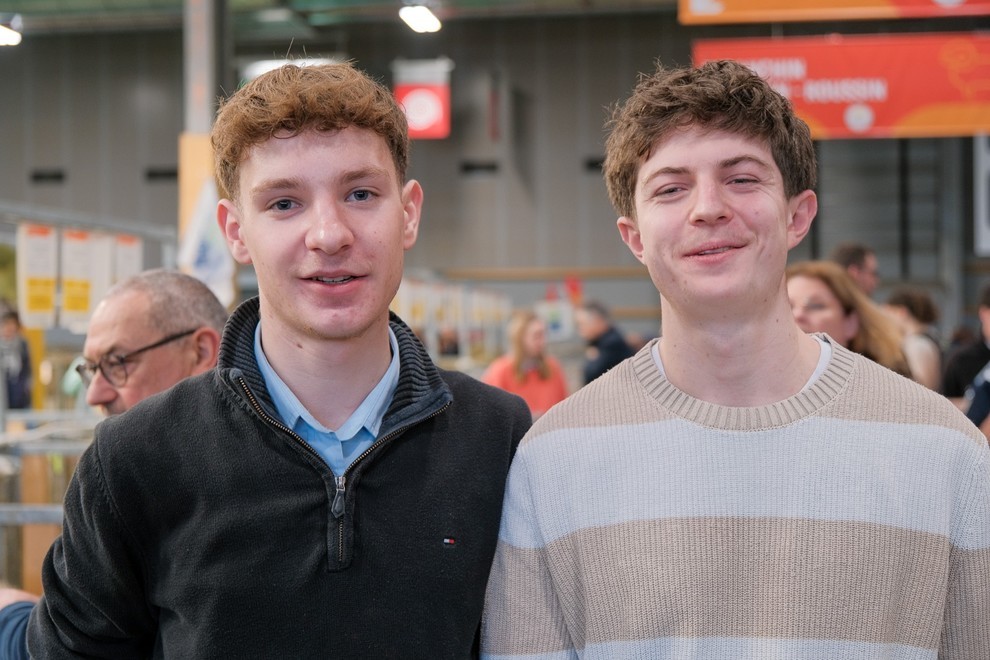 Simon Foubert BTS acs’agri au lycée agricole Laval ; Adrien Côme BTS acs’agri au lycée agricole à Laval.