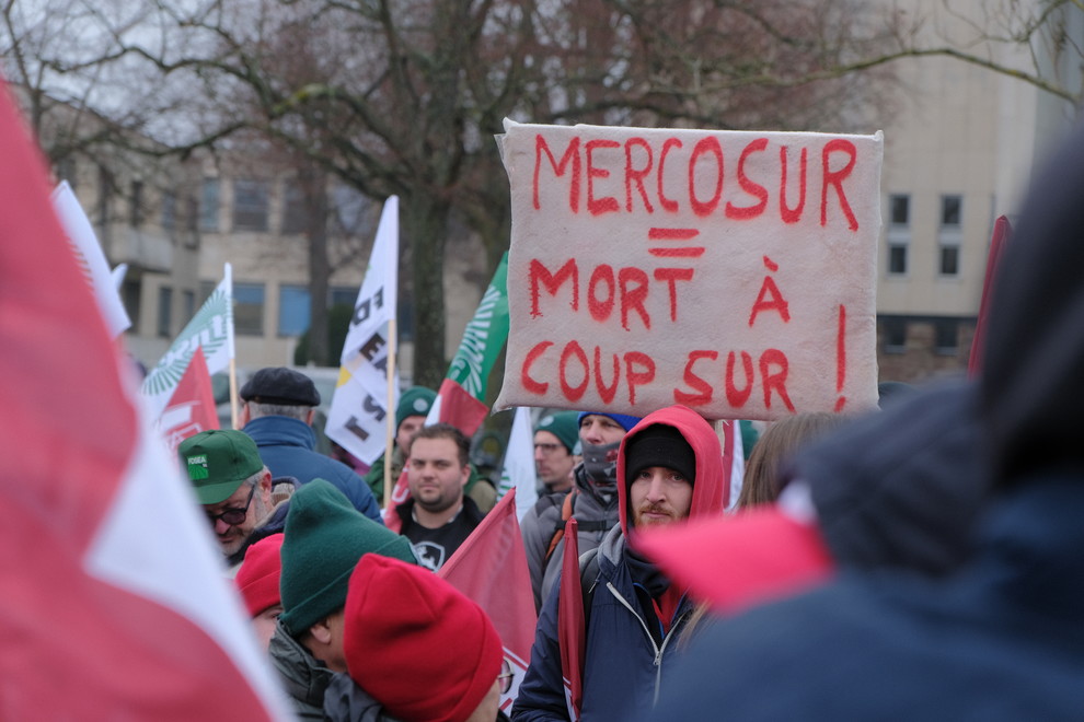 Mobilisation des agriculteurs à Strasbourg, mercredi 20 janvier.